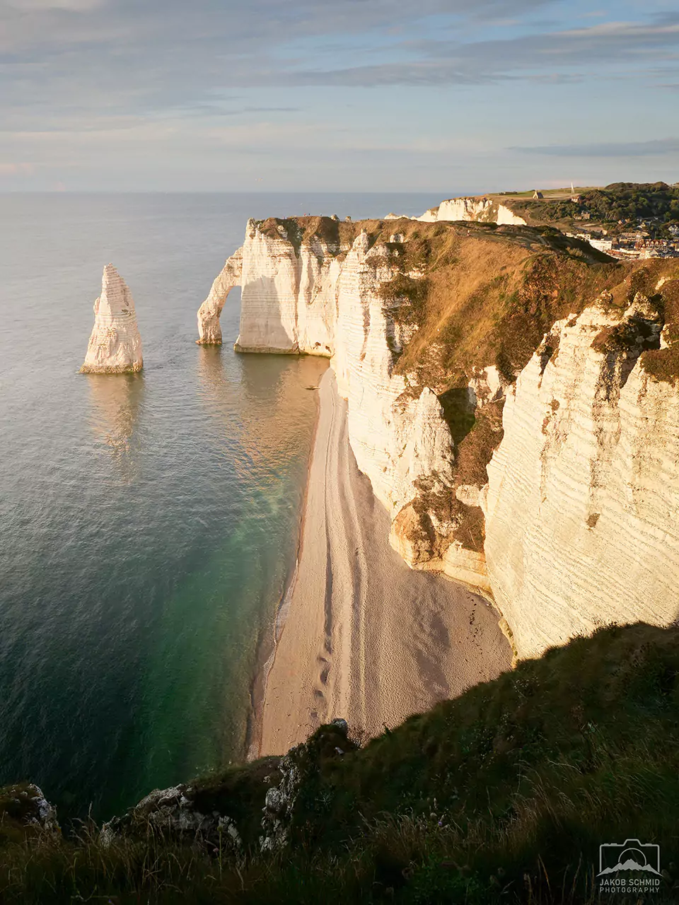 Frankreich Normandie Etretat Klippen